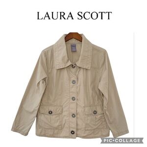Laura Scott long sleeve safari utility jacket